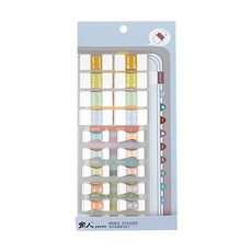 德德小品集 索引貼套裝 淡雅彩色便利貼標示籤 黏性強更持久, 73 x 182mm, 1包, 155片