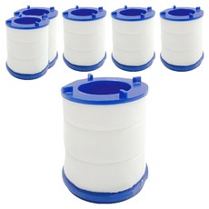 Water More 水摩爾 透明PP高密度濾棉除氯過濾器專用替換濾芯 直徑3.3*高3.7cm, MS-183, 6個