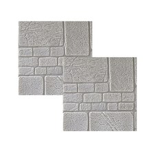 優質立體石頭形狀亮點壁紙, 灰色的, 2個