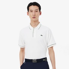 라코스테 남성용 골프 피케 컬러티핑 폴로 티셔츠 DH0281-56G