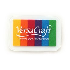 VersaCraft 月貓 印台 布用印泥 彩虹 6色, VK-601, 1個