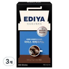 이디야 아이스아메리카노 리미티드, 1g, 100개입, 3개