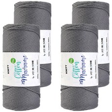 니뜨 뉴 코튼 마크라메실 150g, 4개, 29다크그레이