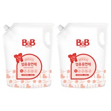 비앤비 섬유유연제 자스민 앤 로즈 리필, 1.8L, 2개