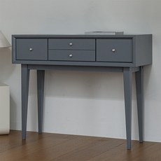 헤즈로 브리트 원목 수납 콘솔 900 방문설치, 그레이