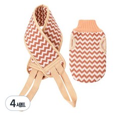 DAOMI Z字形搓澡巾組, 紅色, 2個裝, 4套