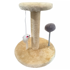 高精寵物 貓抓柱, 1個, 米色