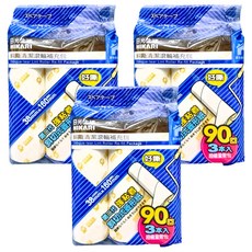 日光生活 斜撕清潔滾輪 補充包 90回 R867 3本入, 3包