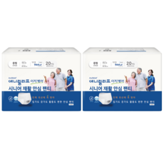 Anyrelief 男女通用 復健安心褲型 成人紙尿褲 白色, 中型, 20入, 2個