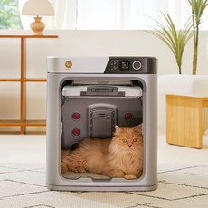 pepe 안면무풍 소형견용 펫드라이룸, DR-100PRO, 메탈실버