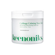 keenoniks 高麗菜鎮靜爽膚墊 All-In-One PHA去角質爽膚墊 150 ml 5.07 fl.oz., 70張, 1罐