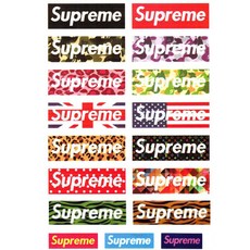 파티복닷컴 슈프림 여행용 캐리어 스티커 세트 ST-D10, 혼합 색상, 1세트