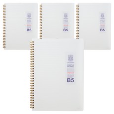 OXFORD Milk PP 可撕式左翻線圈橫線筆記本 B5 80張, 單一顏色, 4個