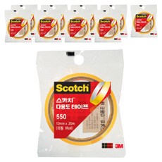 3M Scotch 多用途膠帶 550 補充包 12mm x 20m, 10個, 透明