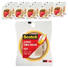 3M Scotch 多用途膠帶 550 補充包 12mm x 20m, 15個, 透明