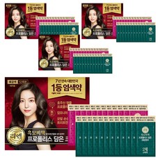 리엔 흑모비책 프로폴리스 담은 크림 염색제 새치용 12회분, 흑갈색, 4개