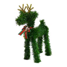 MODACore 摩達客 可愛大型落地長腿20吋聖誕小鹿擺飾, 綠色, 1個