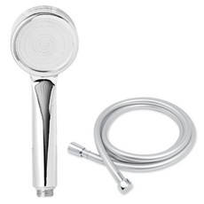 Jb JEIL BATH 防水垢PVC軟管 + 蓮蓬頭套組 銀色 2.5m, 1個