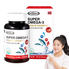 MOTHERNEST Super rTG Omega-3魚油膠囊, 100顆, 1罐