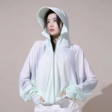 冰絲涼感透氣連帽防曬斗篷外套