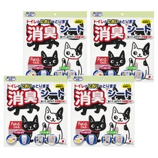 SANKO 馬桶消臭貼 散步貓, 4個, 30g