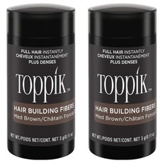 TOppiK 增髮纖維 3g, 淺棕 MED BROWN, 2瓶
