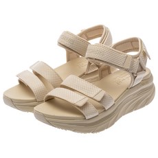 SKECHERS 女款 DLUX WALKER 涼鞋 119828NAT, 米白色, 24cm