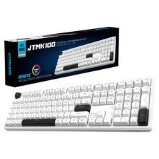 조이트론 초저소음 풀배열 USB 유선 멤브레인 키보드, 화이트, JTMK100, 제조사축