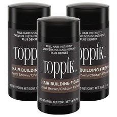 TOppiK 增髮纖維 3g, 淺棕 MED BROWN, 3瓶