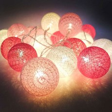 摩達客 LED絲線網球燈球殼燈 USB + 電池二用款 20燈, 少女粉色系 + 大地色棕系, 1組