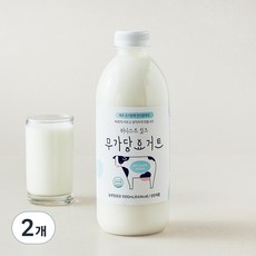 어니스트밀크 무가당 요거트, 1L, 1개입, 2개