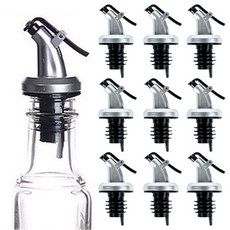 Jimmy's Home 倒油嘴 油瓶蓋 J型, 10個, 銀色 + 黑色