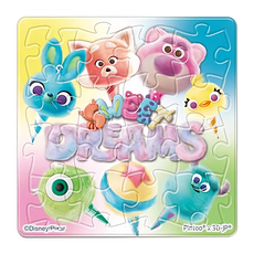 HUNDRED PICTURES 百耘圖 Disney Pixar Fluffy 甜夢系列 棉花糖拼圖磁鐵 Set, 16片, 3歲以上, 1個