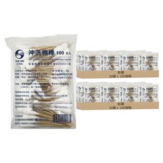 鈺喜 未滅菌沖洗棉棒 6吋, 60套, 100個裝