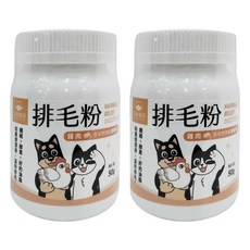 DOG CAT STAR 汪喵星球 排毛粉, 雞肉口味, 含天然植物纖維與日本綜合酵素, 幫助糞便成形與腸胃蠕動, 50克, 糞便潤滑 + 溫和排毛, 50g, 2罐