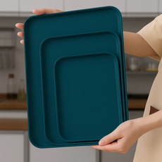 Lilypick 多用途方形托盤3件組, 1套, 深綠色