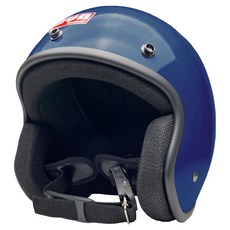 evo helmets 艾莉莎復古騎士安全帽 附冰絲面罩, 石墨藍