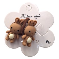 SY(童)髮束2入組 彈性佳不易鬆脫 柔軟材質不傷髮質, sy13772, 可愛兔, 1組, 標準橡筋