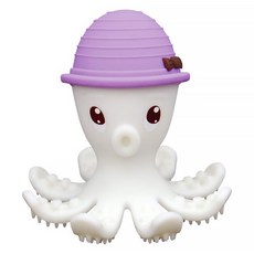 mombella 固齒器 樂咬咬章魚 食品級矽膠 食品級色料 多種造型玩法, 紫色, 約53g, 1個
