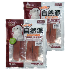 8 Dog's 自然派香烤肉片 小, 起司雞肉, 140g, 2袋