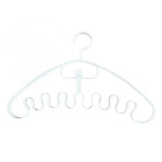 minono 米諾諾 波浪型收納衣架, 白色, 1個