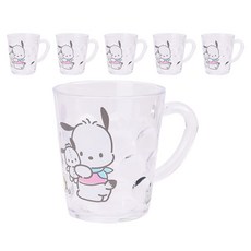 LiLFANT 三麗鷗角色透明圓點漱口杯, 帕恰狗, 6個