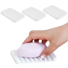 Saenghwalgongsik 矽膠肥皂盤, 白色, 4個