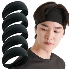 오웨니 스포츠 쿨링 헤어밴드, 블랙, 5개