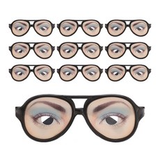 派對道具 女士眼睛造型眼鏡, 10個, 混合顏色