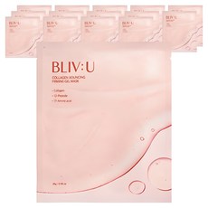 블리브유 콜라겐 바운싱 탄력 겔 마스크 28g, 5개입, 3개