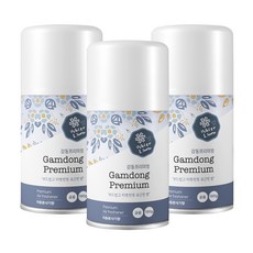 감동 프리미엄 자동분사기 향캔, 180g, 3개, 화이트린넨