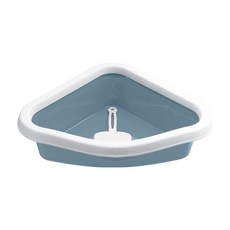 stefanplast 樂透 三角貓砂盆 藍色 義大利製造, 1個