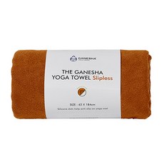 Ganesha Yoga Props 防滑瑜珈墊巾, 1個, 棕橘色
