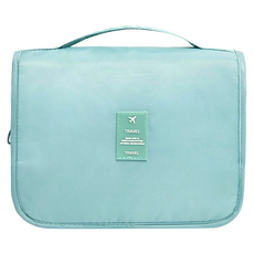 葉子小舖 旅行收納袋 洗漱包, 24 x 9.5 x 18.5cm, 天藍色